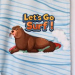 Детски халатeal Seal Surf DF печат с качулка L